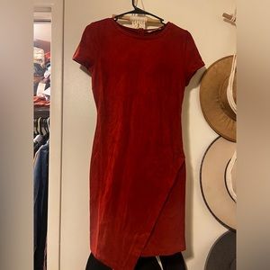 LIKE NEW ⭐️ Women’s suede rust orange colored mini dress